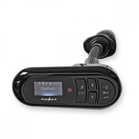 Car Audio FM Transmitter | Hattyúnyak | Kéz nélküli hívás | 0.4 " | LCD Képernyő | Bluetooth® | 5.0 V DC / 0.5 A | Google Assistant / Siri | Fekete