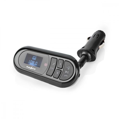 Car Audio FM Transmitter | Hattyúnyak | Kéz nélküli hívás | 0.4 " | LCD Képernyő | Bluetooth® | 5.0 V DC / 0.5 A | Google Assistant / Siri | Fekete