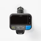 Car Audio FM Transmitter | Hattyúnyak | Kéz nélküli hívás | 1.5 " | LCD Képernyő | Bluetooth® | 5.0 V DC / 1.0 A / 5.0 V DC / 2.4 A | Basszus kiemelés | Google Assistant / Siri | Fekete