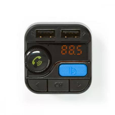 Car Audio FM Transmitter | Rögzített | Kéz nélküli hívás | 0.8 " | LCD Képernyő | Bluetooth® | 5.0 V DC / 1.0 A / 5.0 V DC / 2.4 A | Basszus kiemelés | Google Assistant / Siri | Fekete