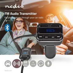   Car Audio FM Transmitter | Rögzített | Kéz nélküli hívás | 0.8 " | LCD Képernyő | Bluetooth® | 5.0 V DC / 1.0 A / 5.0 V DC / 2.4 A | Google Assistant / Siri | Fekete / Szürke