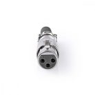 XLR csatlakozó | Egyenes | Aljzat | Nikkelezett | Forrasztás | Bemenő kábel átmérő: 7.0 mm | Fém | Ezüst | 25 db | Boríték