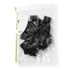 Hangszóró csatlakozó | Egyenes | Aljzat | Nikkelezett | Forrasztó | ABS | Fekete | 25 db | Műanyag Zacskó