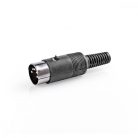 DIN csatlakozó | Egyenes | Dugasz | Nikkelezett | Rácsavarható | Bemenő kábel átmérő: 6.0 mm | PVC | Fekete | 25 db | Műanyag Zacskó