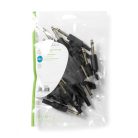 Audió csatlakozó | Egyenes | Dugasz | Nikkelezett | Forrasztó | Bemenő kábel átmérő: 5.8 mm | PVC | Fekete | Műanyag Zacskó | 25 db