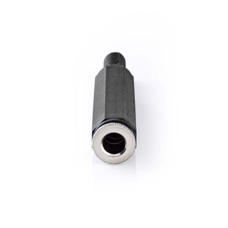 Audió csatlakozó | Egyenes | Aljzat | Nikkelezett | Forrasztó | Bemenő kábel átmérő: 6.0 mm | PVC | Fekete | Műanyag Zacskó | 25 db