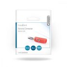 Banán csatlakozó | Egyenes | Dugasz | Nikkelezett | Csavar | Bemenő kábel átmérő: 4.5 mm | PVC | Piros | 25 db | Műanyag Zacskó