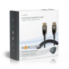 Aktív Optikai kábel DisplayPort | DisplayPort 1.4 | DisplayPort Dugasz | DisplayPort Dugasz | 32.4 Gbps | 15.0 m | Kerek | PVC | Fekete | Ajándék Dobozban