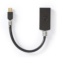   Mini DisplayPort kábel | DisplayPort 1.4 | Mini DisplayPort Dugasz | HDMI™ Kimenet | 48 Gbps | Aranyozott | 0.20 m | Kerek | PVC | Antracit | Műanyag Zacskó