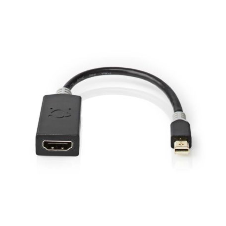 Mini DisplayPort kábel | DisplayPort 1.4 | Mini DisplayPort Dugasz | HDMI™ Kimenet | 48 Gbps | Aranyozott | 0.20 m | Kerek | PVC | Antracit | Műanyag Zacskó