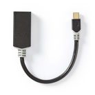 Mini DisplayPort kábel | DisplayPort 1.4 | Mini DisplayPort Dugasz | HDMI™ Kimenet | 48 Gbps | Aranyozott | 0.20 m | Kerek | PVC | Antracit | Műanyag Zacskó
