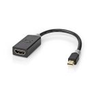 Mini DisplayPort kábel | DisplayPort 1.4 | Mini DisplayPort Dugasz | HDMI™ Kimenet | 48 Gbps | Aranyozott | 0.20 m | Kerek | PVC | Antracit | Műanyag Zacskó