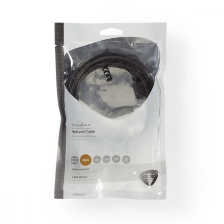 CAT5e hálózati kábel | U/UTP | RJ45 Dugasz | RJ45 Dugasz | 2.00 m | Kerek | LSZH | Antracit | Műanyag Zacskó