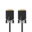 DVI kábel | DVI-D 24+1-Érintkezős Dugasz | DVI-D 24+1-Érintkezős Dugasz | 2560x1600 | Aranyozott | 2.00 m | Egyenes | PVC | Antracit | Buborékfólia