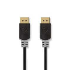   DisplayPort kábel | DisplayPort Dugasz | DisplayPort Dugasz | 8K@60Hz | Aranyozott | 2.00 m | Kerek | PVC | Antracit | Doboz