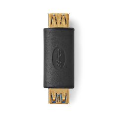   USB-A Adapter | USB 3.2 Gen 1 | USB-A Aljzat | USB-A Aljzat | 5 Gbps | Kerek | Aranyozott | Antracit | Doboz