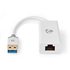 USB hálózati adapter | USB 3.2 Gen 1 | 1 Gbps | USB-A Dugasz | RJ45 Aljzat | 0.20 m | Kerek | Aranyozott | Tiszta Réz | Fehér | Doboz