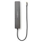 USB Többportos Adapter | USB 3.2 Gen 1 | USB-C™ Dugasz | Micro SD / RJ45 Aljzat / SD / 2x HDMI™ / 2x USB-C™ / 3x USB-A Aljzat | 0.40 m | Kerek | Aranyozott | TPE | Antracit | Doboz