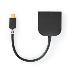   USB-C™ Adapter | USB 3.2 Gen 1 | USB-C™ Dugasz | DVI-D 24+1-Pin Aljzat | 1080p | 0.20 m | Kerek | Aranyozott | PVC | Antracit | Ablakos Doboz Euro Lock Zárral