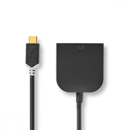 USB-C™ Adapter | USB 3.2 Gen 1 | USB-C™ Dugasz | DVI-D 24+1-Pin Aljzat | 1080p | 0.20 m | Kerek | Aranyozott | PVC | Antracit | Ablakos Doboz Euro Lock Zárral