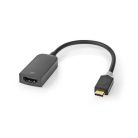 USB-C™ Adapter | USB 3.2 Gen 1 | USB-C™ Dugasz | HDMI™ Kimenet | 4K@60Hz | 0.20 m | Kerek | Aranyozott | PVC | Antracit | Ablakos Doboz Euro Lock Zárral