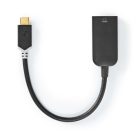 USB-C™ Adapter | USB 3.2 Gen 1 | USB-C™ Dugasz | HDMI™ Kimenet | 4K@60Hz | 0.20 m | Kerek | Aranyozott | PVC | Antracit | Ablakos Doboz Euro Lock Zárral
