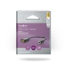 USB-C™ Adapter | USB 3.2 Gen 1 | USB-C™ Dugasz | 3.5 mm Aljzat | 0.15 m | Kerek | Nikkelezett | PVC | Fekete | Doboz