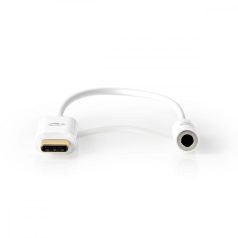   USB-C™ Adapter | USB 3.1 | USB-C™ Dugasz | 3.5 mm Aljzat | 0.15 m | Kerek | Nikkelezett | PVC | Fehér | Doboz