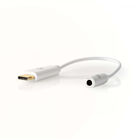 USB-C™ Adapter | USB 3.1 | USB-C™ Dugasz | 3.5 mm Aljzat | 0.15 m | Kerek | Nikkelezett | PVC | Fehér | Doboz