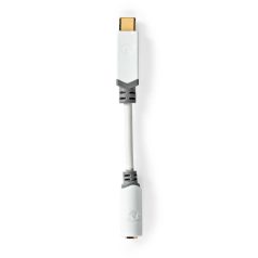   USB-C™ Adapter | USB 2.0 | USB-C™ Dugasz | 3.5 mm Aljzat | 0.10 m | Kerek | Aranyozott | PVC | Fehér | Doboz