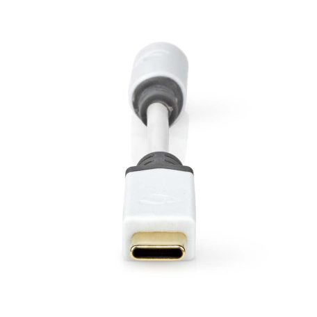 USB-C™ Adapter | USB 2.0 | USB-C™ Dugasz | 3.5 mm Aljzat | 0.10 m | Kerek | Aranyozott | PVC | Fehér | Doboz
