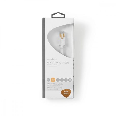 CAT6 hálózati kábel | RJ45 Dugasz | RJ45 Dugasz | S/FTP | 0.25 m | Kerek | LSZH / PVC | Fehér | Ablakos Doboz