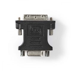   DVI adapter | DVI-I 24+5-Pin Dugasz | VGA Aljzat | Nikkelezett | Egyenes | PVC | Fekete | Doboz