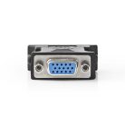 DVI adapter | DVI-I 24+5-Pin Dugasz | VGA Aljzat | Nikkelezett | Egyenes | PVC | Fekete | Doboz
