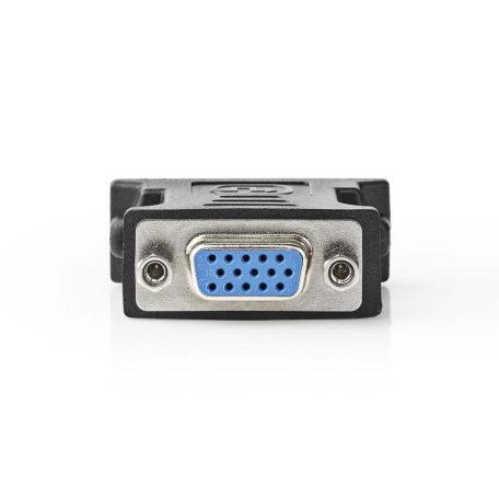 DVI adapter | DVI-I 24+5-Pin Dugasz | VGA Aljzat | Nikkelezett | Egyenes | PVC | Fekete | Doboz