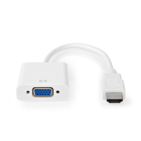 HDMI™ kábel | HDMI™ Csatlakozó | VGA Aljzat | 1080p | Nikkelezett | 0.20 m | Egyenes | PVC | Fehér | Buborékfólia