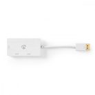 DisplayPort adapter | DisplayPort Dugasz | DVI-D 24+1-Pin Aljzat / HDMI™ Aljzat / VGA Aljzat | 4K@60Hz | Aranyozott | Kapcsolható | 0.20 m | Kerek | ABS | ABS | Fehér | Doboz