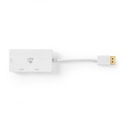   DisplayPort adapter | DisplayPort Dugasz | DVI-D 24+1-Pin Aljzat / HDMI™ Aljzat / VGA Aljzat | 4K@60Hz | Aranyozott | Kapcsolható | 0.20 m | Kerek | ABS | ABS | Fehér | Doboz
