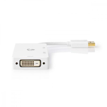 DisplayPort adapter | DisplayPort Dugasz | DVI-D 24+1-Pin Aljzat / HDMI™ Aljzat / VGA Aljzat | 4K@60Hz | Aranyozott | Kapcsolható | 0.20 m | Kerek | ABS | ABS | Fehér | Doboz