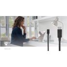 Mini DisplayPort kábel | DisplayPort 1.4 | Mini DisplayPort Dugasz | DisplayPort Dugasz | 48 Gbps | Nikkelezett | 2.00 m | Kerek | PVC | Fekete | Buborékfólia