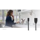 Mini DisplayPort kábel | DisplayPort 1.4 | Mini DisplayPort Dugasz | DisplayPort Aljzat | 48 Gbps | Nikkelezett | 0.20 m | Kerek | PVC | Fekete | Buborékfólia