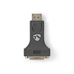   DisplayPort adapter | DisplayPort Dugasz | DVI-I 24+5-Pólusú Aljzat | 1080p | Nikkelezett | Egyenes | Kerek | ABS | ABS | Fekete | Buborékfólia