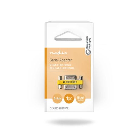 Soros adapter | Adapter | D-SUB 9-Tűs Aljzat | D-SUB 9-Tűs Aljzat | Nikkelezett | Fém | Doboz