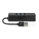 USB hub | 1x USB-A | 3x USB A Aljzat | 5-Port port(s) | USB 2.0 | USB-áramellátású | SD & MicroSD