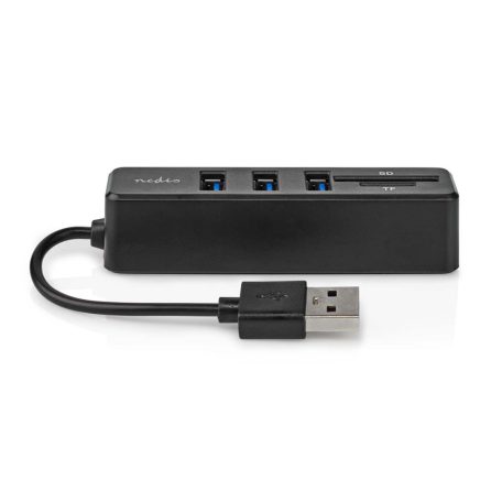 USB hub | 1x USB-A | 3x USB A Aljzat | 5-Port port(s) | USB 2.0 | USB-áramellátású | SD & MicroSD