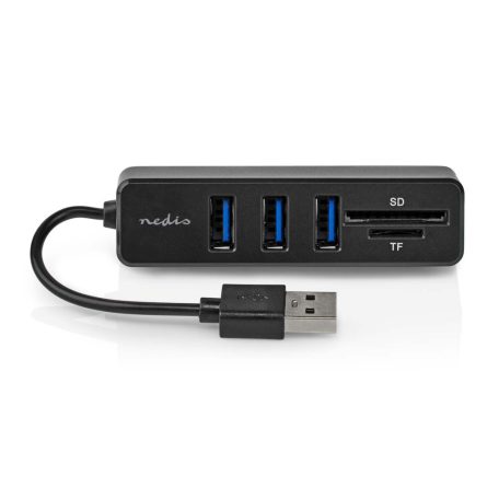 USB hub | 1x USB-A | 3x USB A Aljzat | 5-Port port(s) | USB 2.0 | USB-áramellátású | SD & MicroSD