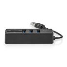 USB hub | 1x USB-A | 3x USB A Aljzat | 5-Port port(s) | USB 2.0 | USB-áramellátású | SD & MicroSD