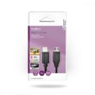USB kábel | USB 2.0 | USB-C™ Dugasz | USB Micro-B Dugasz | 60 W | 480 Mbps | Nikkelezett | 1.00 m | Kerek | PVC | Fekete | Buborékfólia
