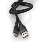 USB kábel | USB 2.0 | USB-A Dugasz | USB-C™ Dugasz | 15 W | 480 Mbps | Nikkelezett | 1.50 m | Kerek | Szilikon | Fekete | Doboz