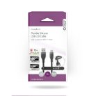 USB kábel | USB 2.0 | USB-A Dugasz | USB-C™ Dugasz | 15 W | 480 Mbps | Nikkelezett | 1.50 m | Kerek | Szilikon | Fekete | Doboz